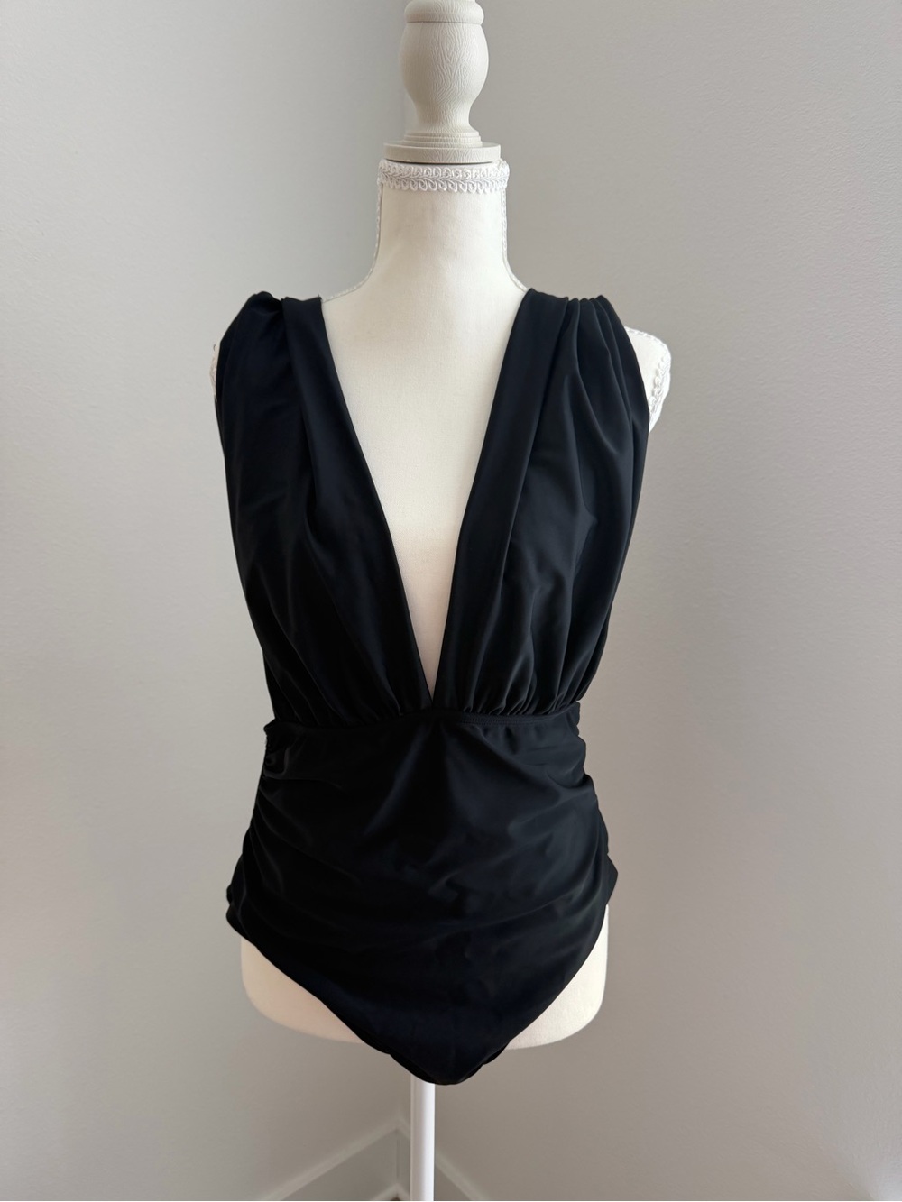 Black V-Neck Women’s Top